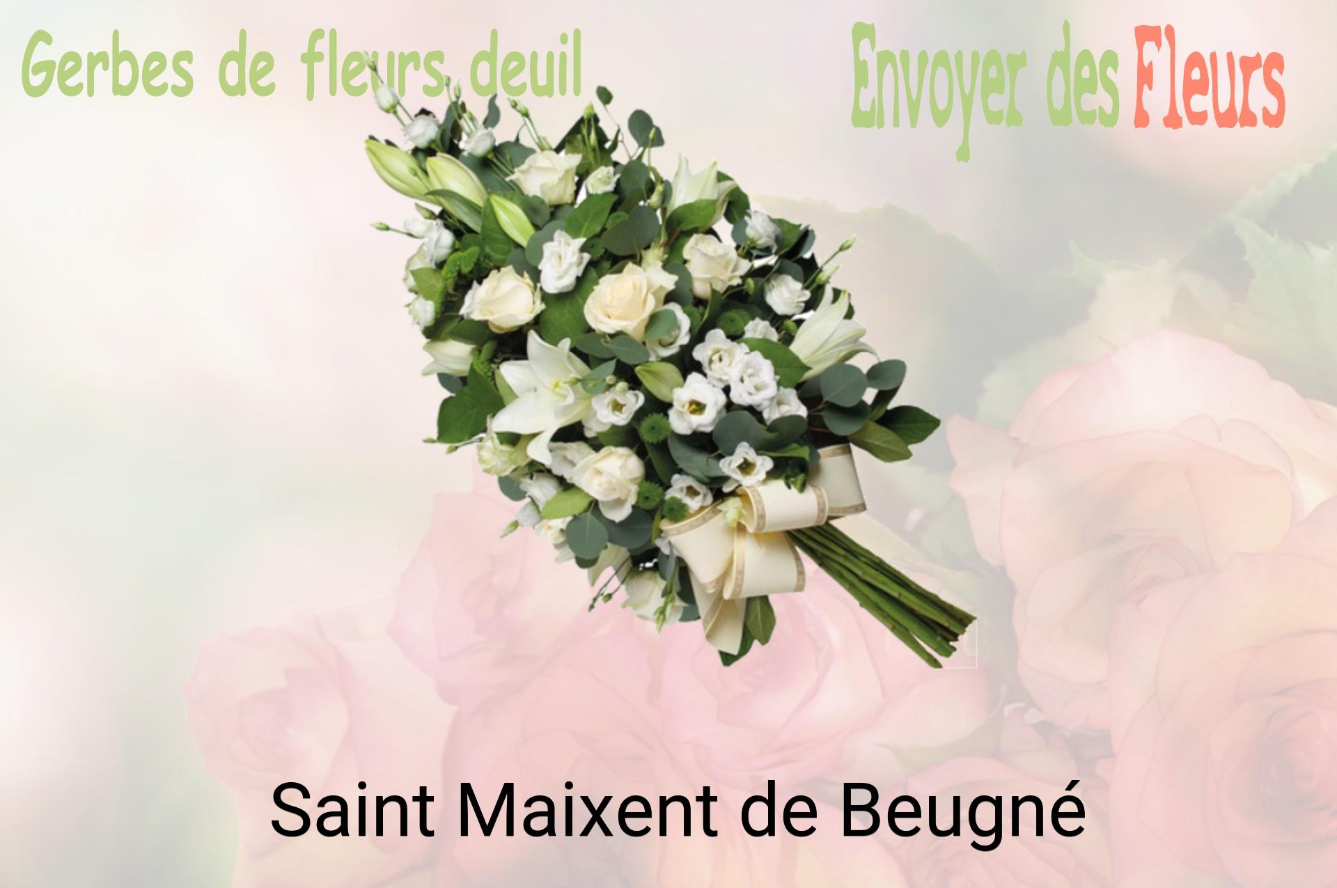 Gerbe de fleurs de deuil livrée à Saint-Maixent-de-Beugné